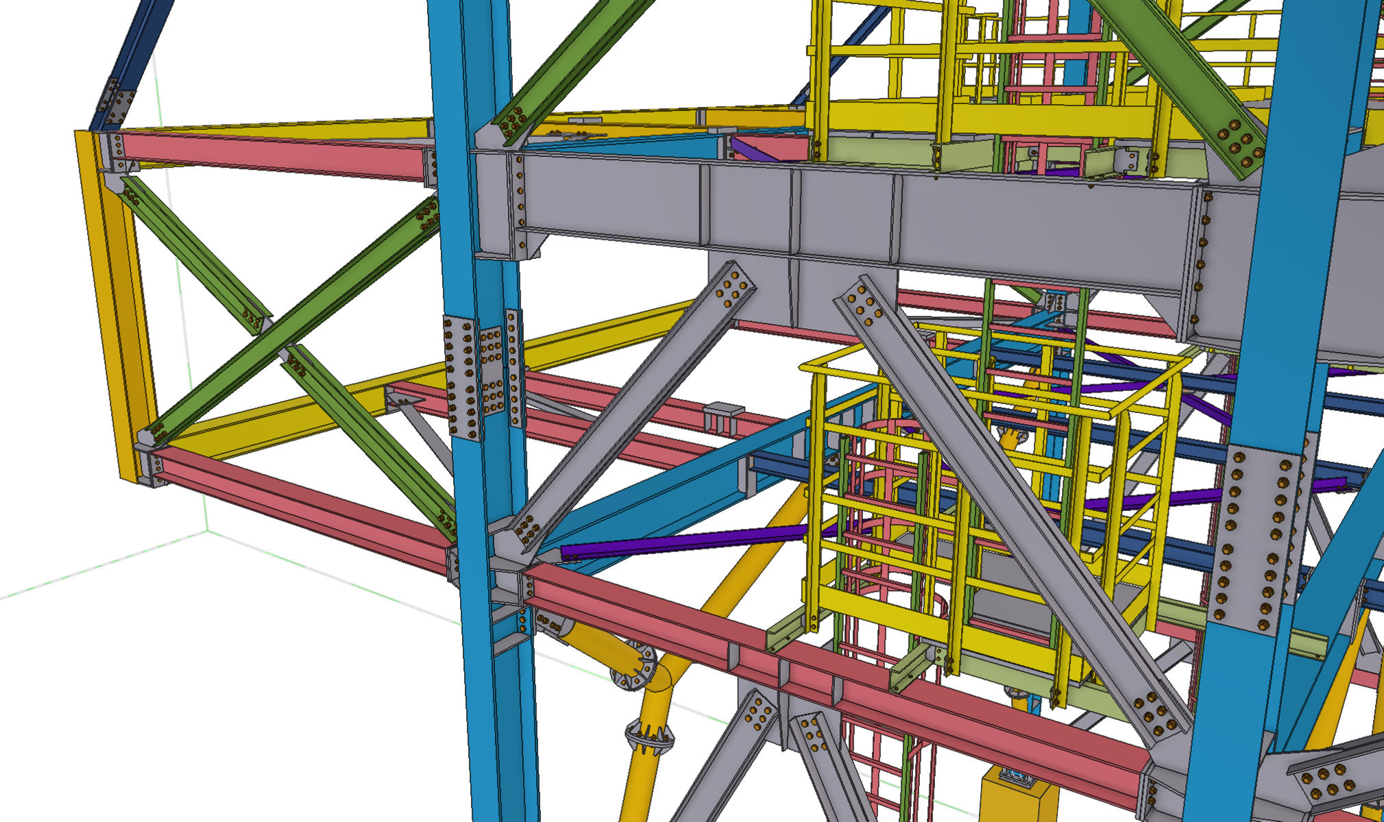 Banco prova turbine &mdash; vista della struttura completata